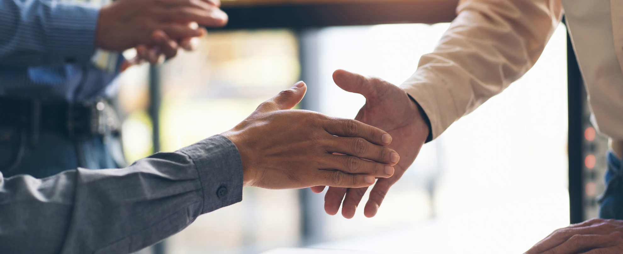 Business people are shaking hands