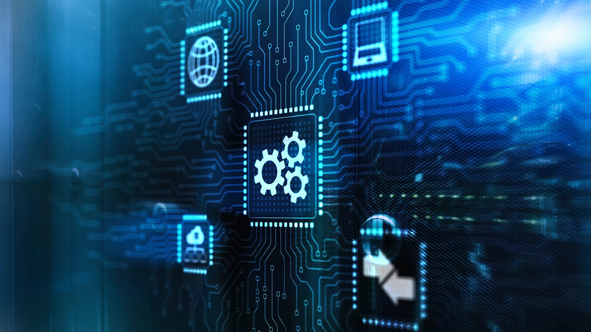 Light installation image. Smart technology concept